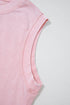 Effortless Style Washed Sleeveless Muscle Tee And Overlap Skort Two Piece Set